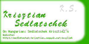 krisztian sedlatschek business card